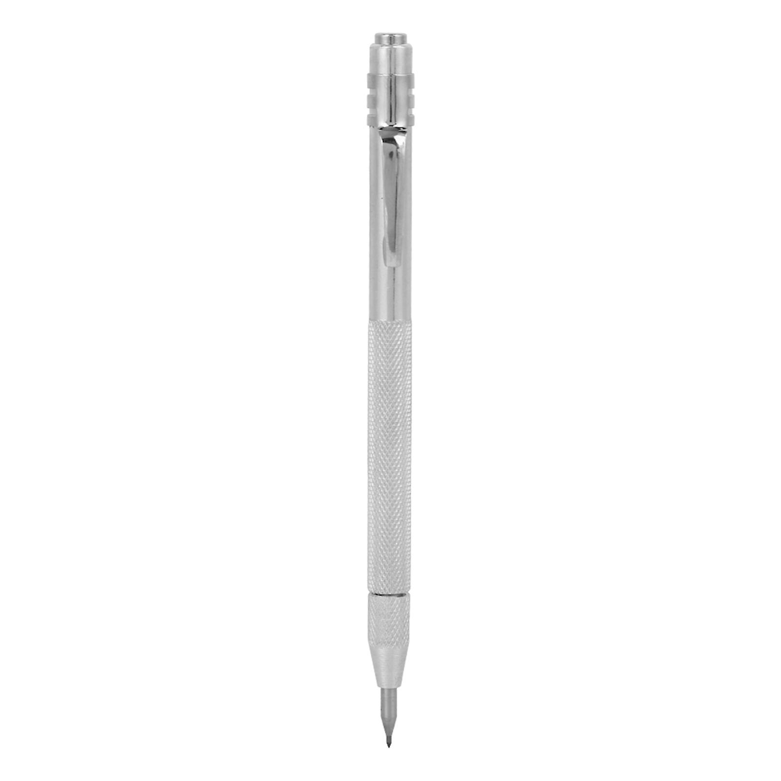 Powerful magnetic ceramic scriber pen, knurled aluminum handle, tungsten carbide tip