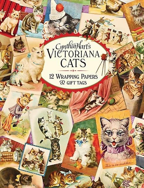 Cynthia Harts Victoriana Cats 12 Wrapping Papers And Gift Tags by Cynthia Hart Paperback Book