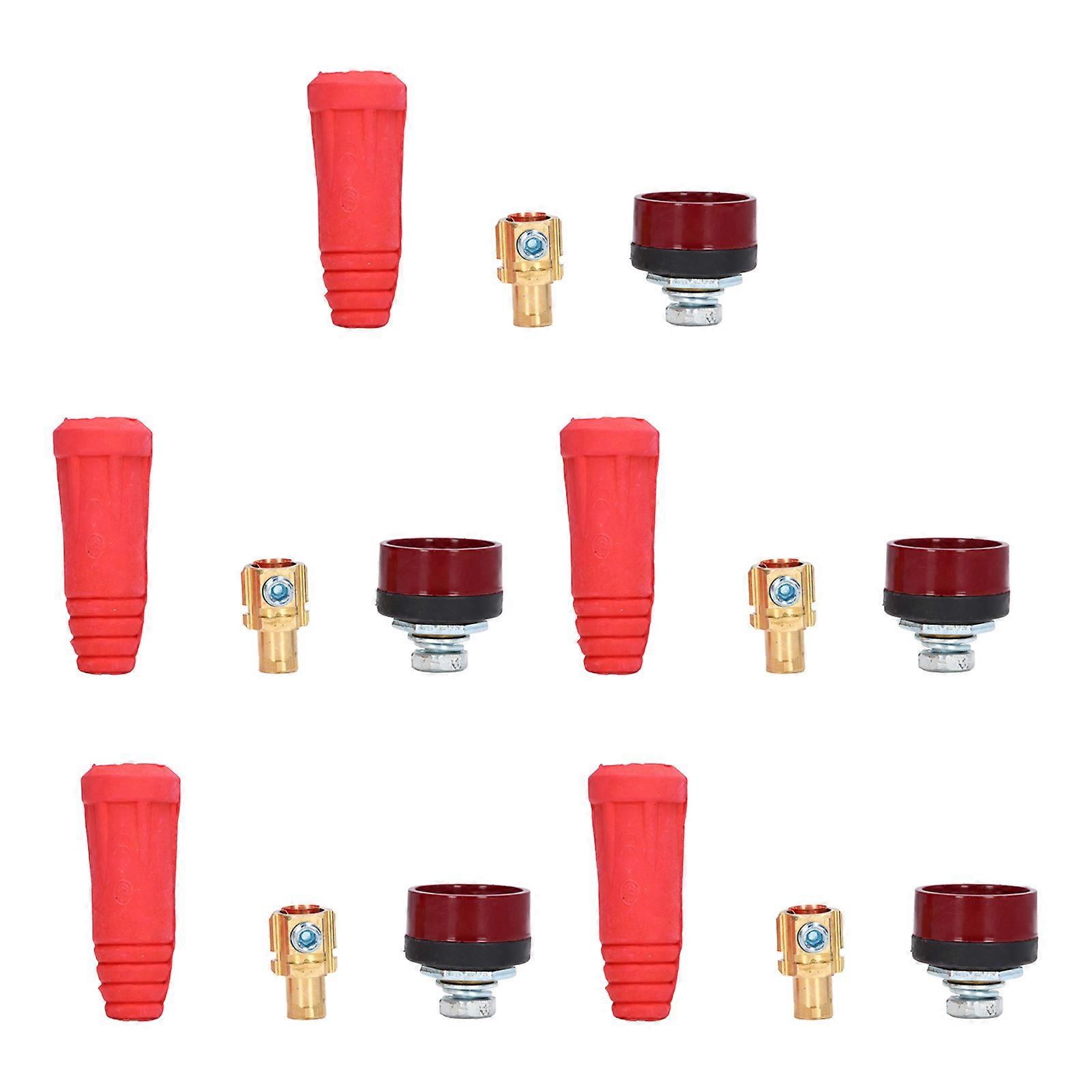 5 Set TIG Welding Cable Panel Connector Plug Socket Quick Fitting Adapter 35?50 EU Style