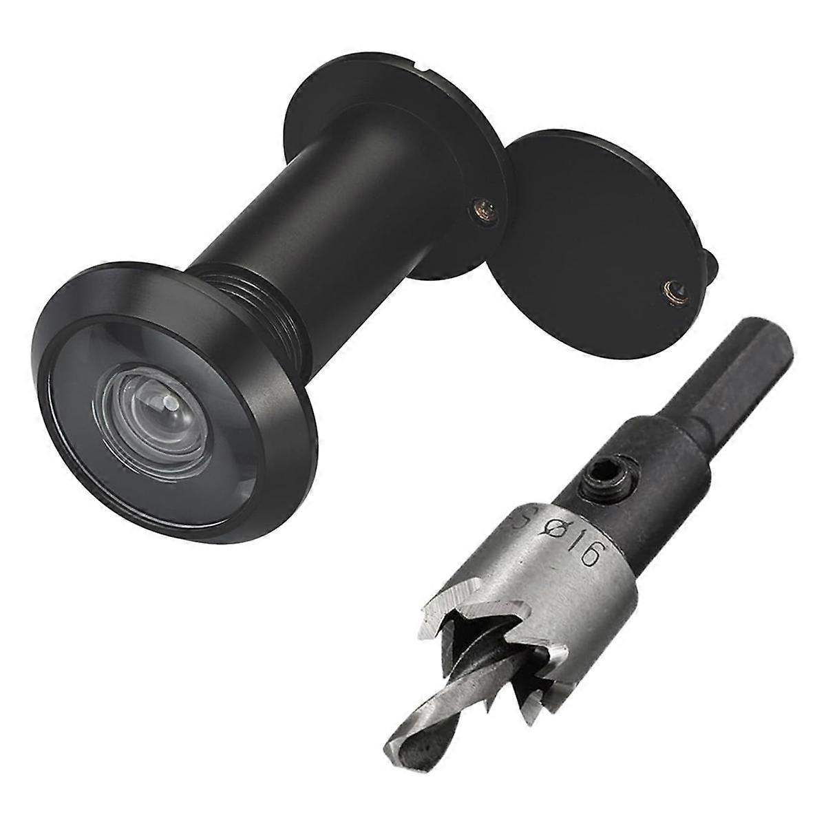 220-Degree Solid Peep Holes for Door with 16mm Drill Bit,0.63in Door Peephole for Door Thick From 1