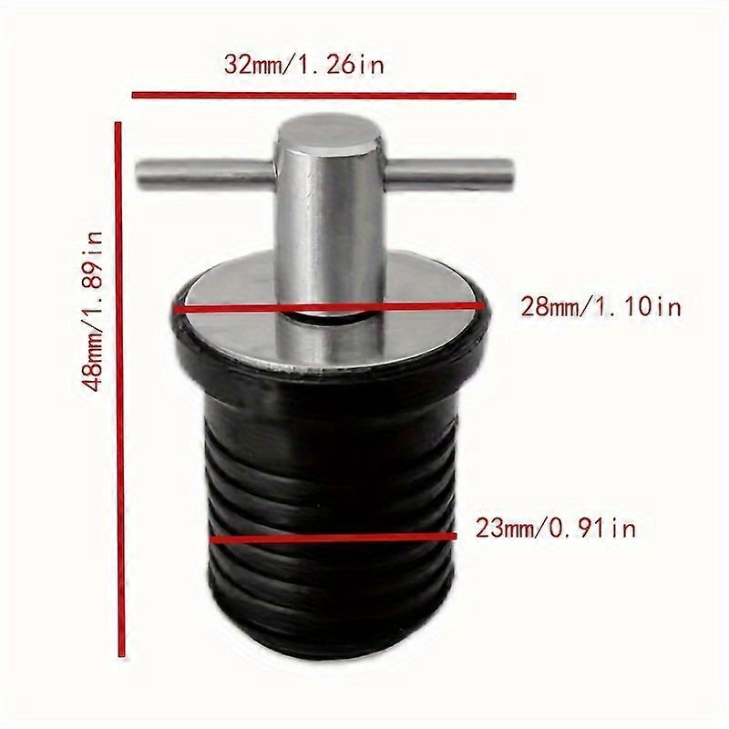 Brass/Stainless Steel, Water Stopper, Deck Drain Plug, Ship Water Plug, Kayak Water Plug, T-Handle Drain Plug, Boat Compression Plug