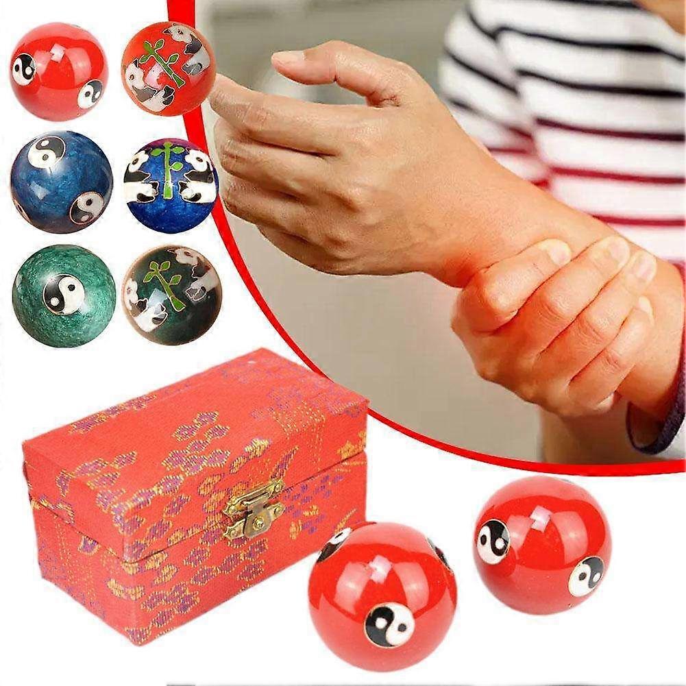 Kinesisk Trening Baoding Baller Helse Stress Lindre Hånd Trening Baoding Baller