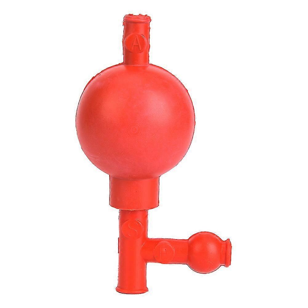 Lab Rubber Suction Bulb Safe Quantitative Pipette Ball With 3 Openings Red-YuJia