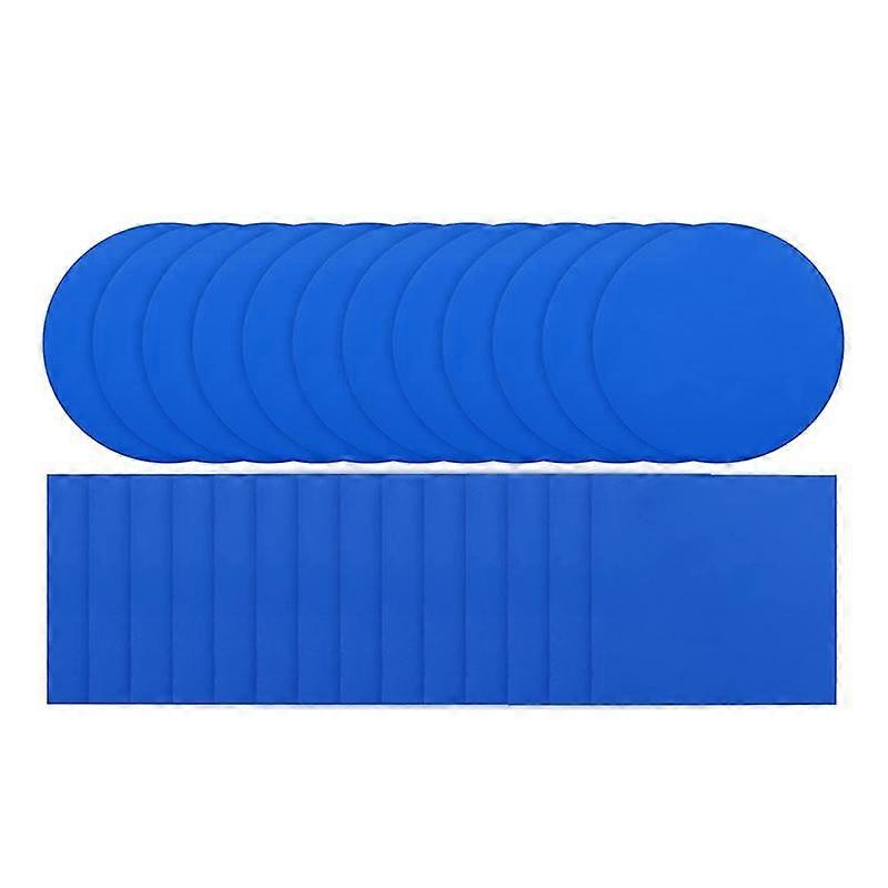50 Self Adhesive PVC Pool Patch Repair Kit Square Round Air Mattress Patch for Pools Boat Inflatabl