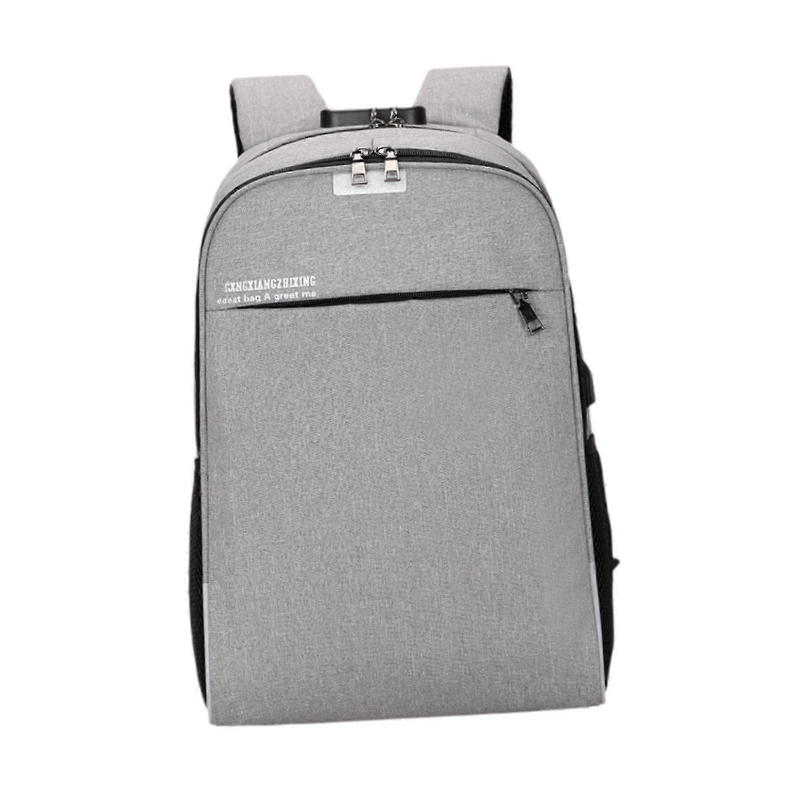 Travel Backpack Large Capacity Computer Backpack for Camping Adults Business Light Grey