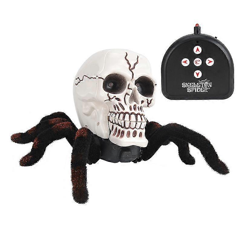 Télécommande Crâne Spider Jouet Télécommande Jouet effrayant Pour Halloween Décor Squelette Araignée