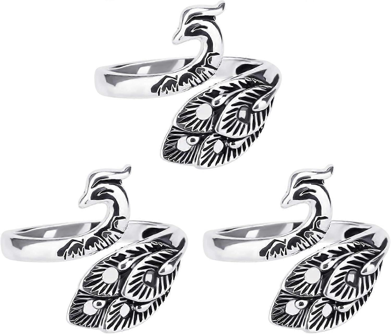 2025,Adjustable Knitting Ring Braided Loop Crochet Loop, Peacock Open Finger Ring, Yarn Guide Finger Holder for Faster Knitting