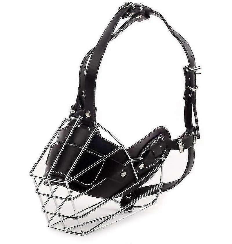 Super Metal Muzzle Dog Muzzles Leather Muzzle For Large Dogs