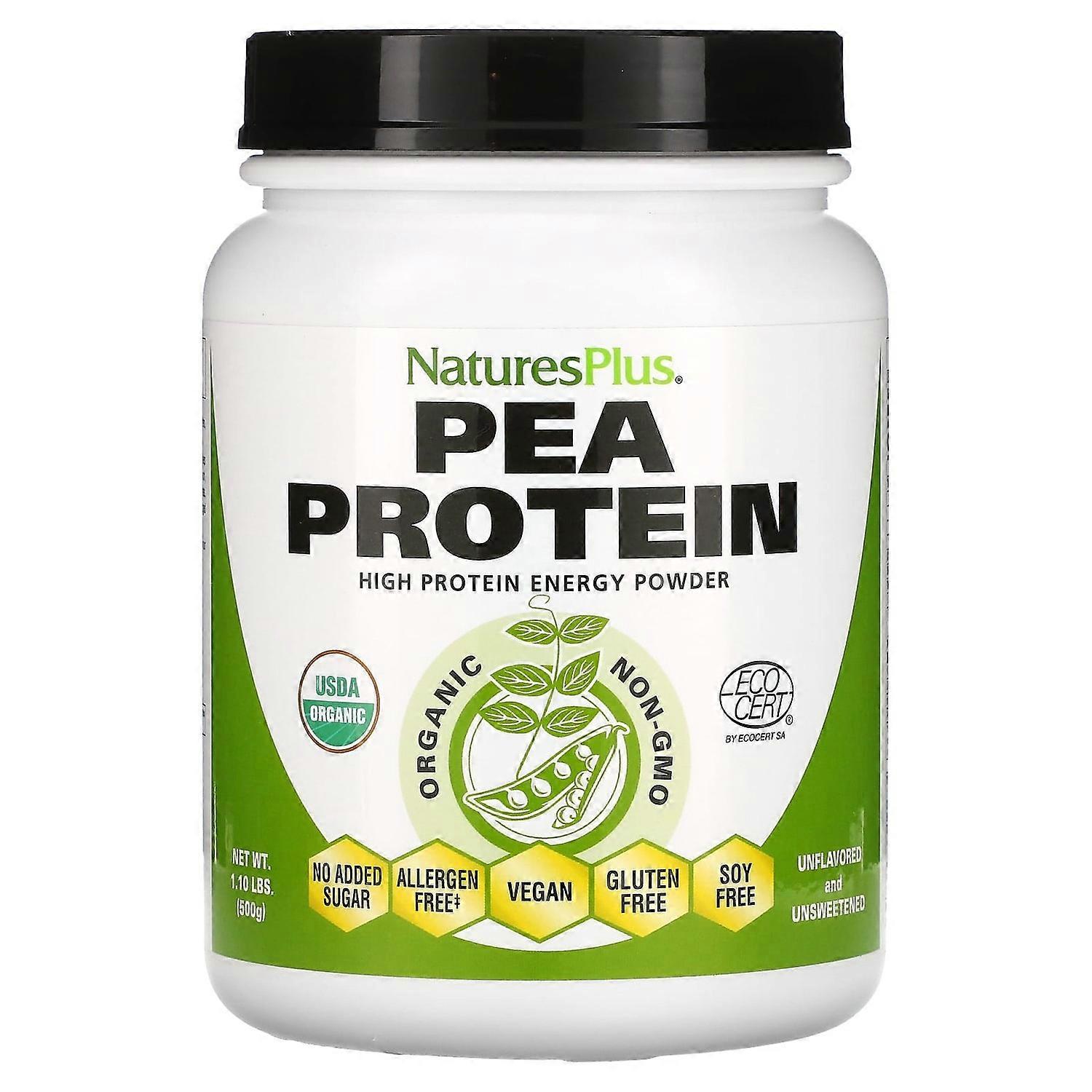 NaturesPlus, Organic Pea Protein Powder, 1.1 lbs (500 g)