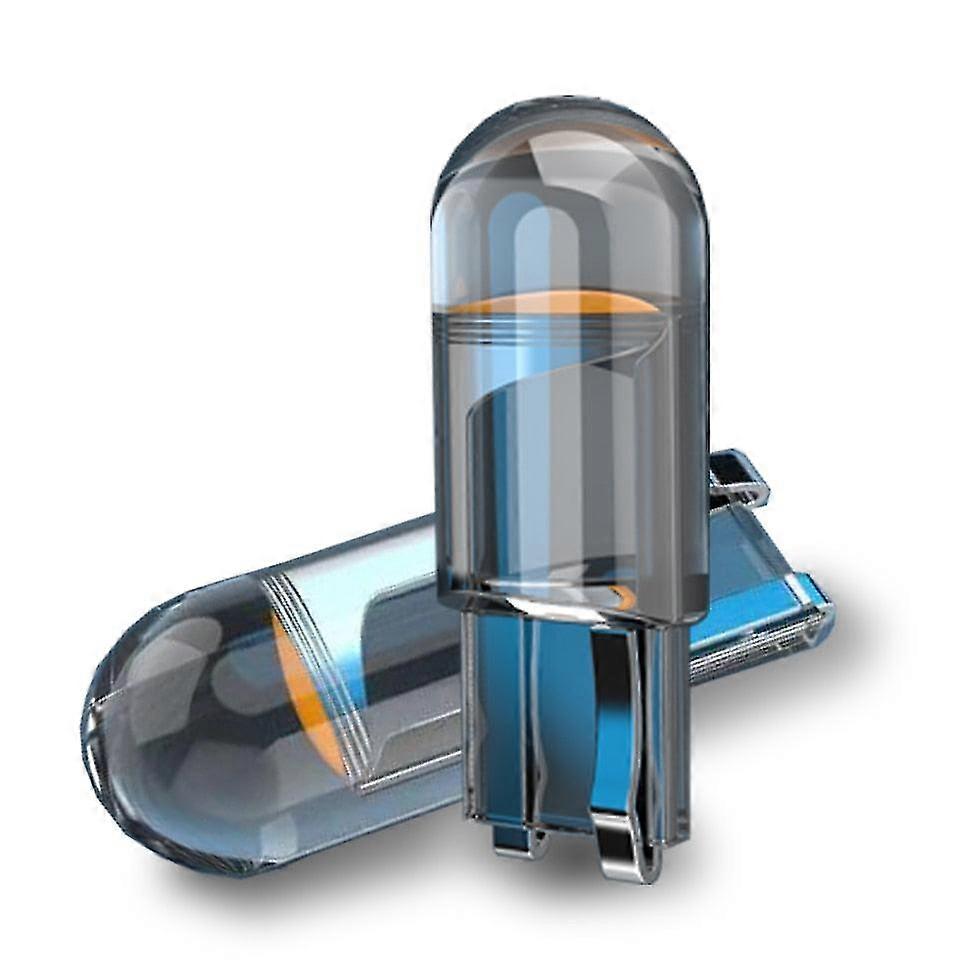 Led t10 car light cob glass 6000k white auto automobiles license plate lamp dome light reading drl bulb style 12v