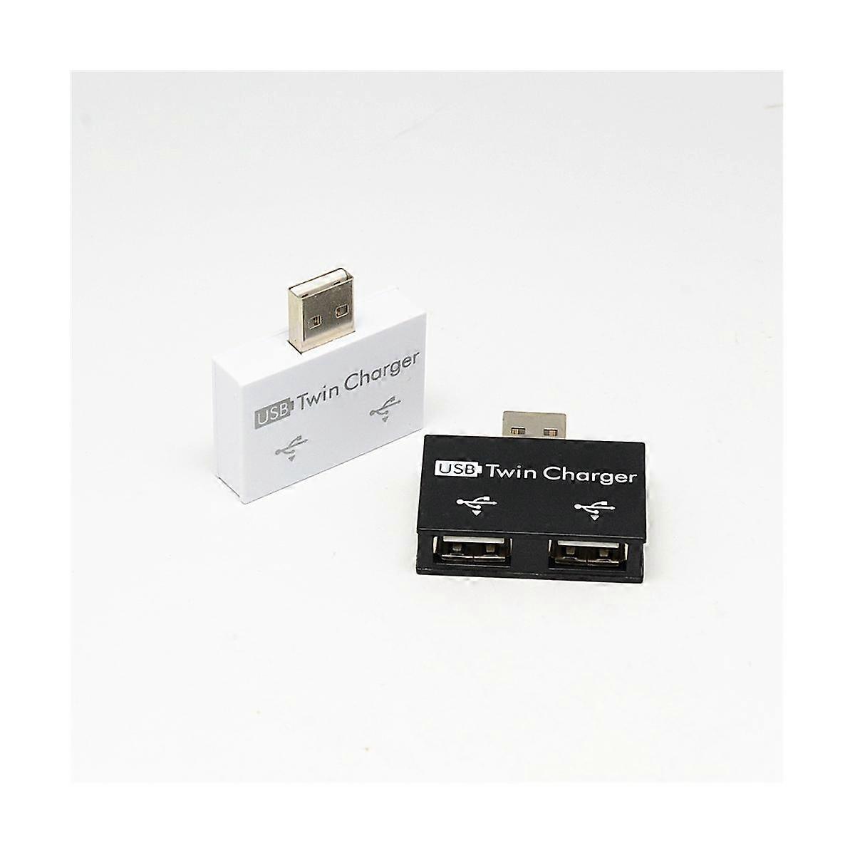 Portable Mini USB Hub To 2 Port Charger Hub Adapter USB Splitter Dual USB Charging Extender for Pho
