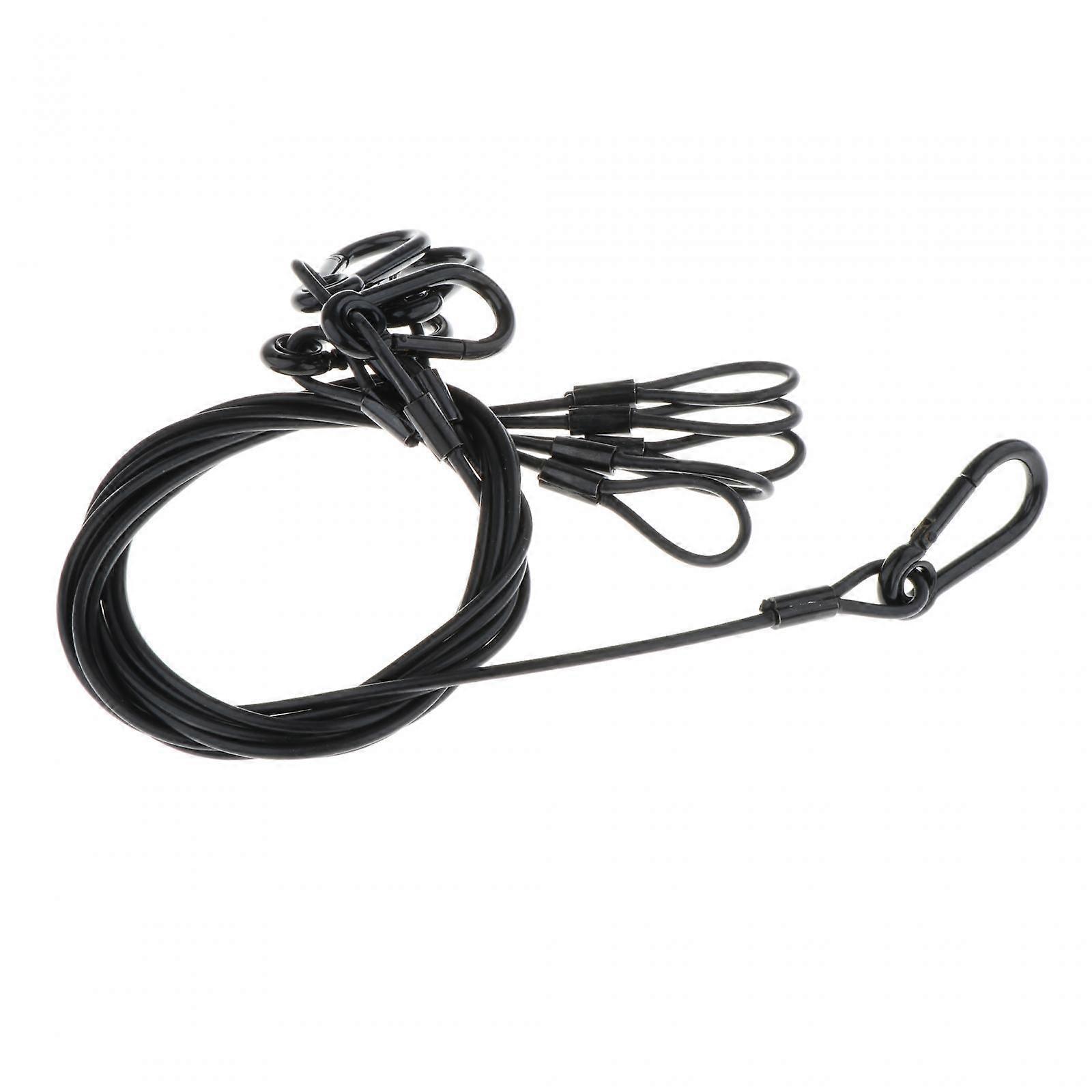 Stage Light Cables Security Rope for Party Light for Moving Head Light Event Black 24.8in 10pc
