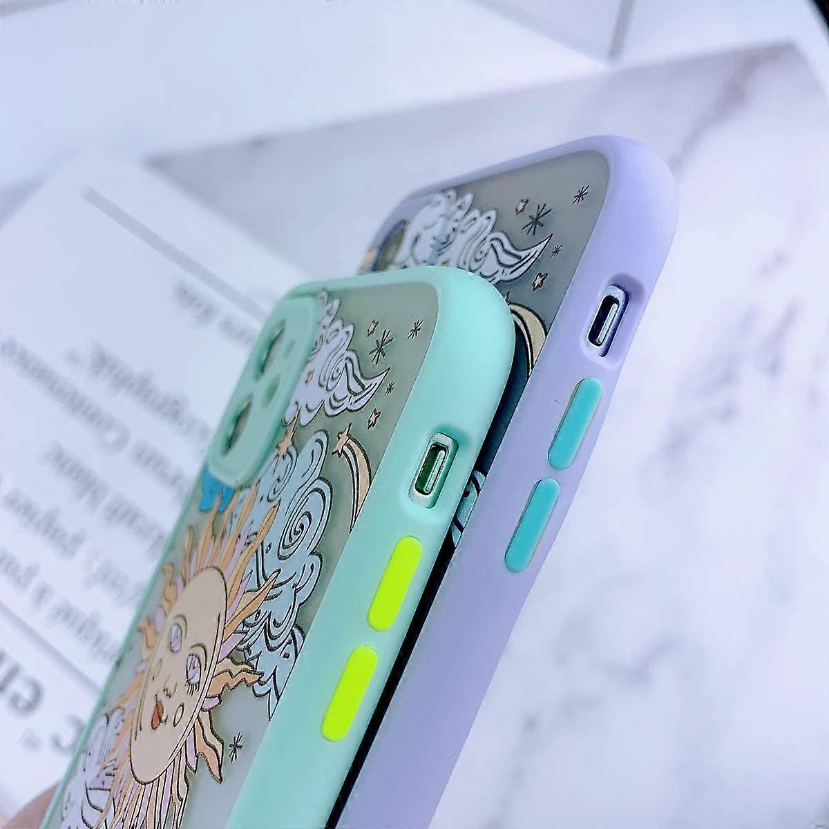 Compatible With Iphone 11 Case For Clear Frosted Pc Back 3D Sun Moon ...