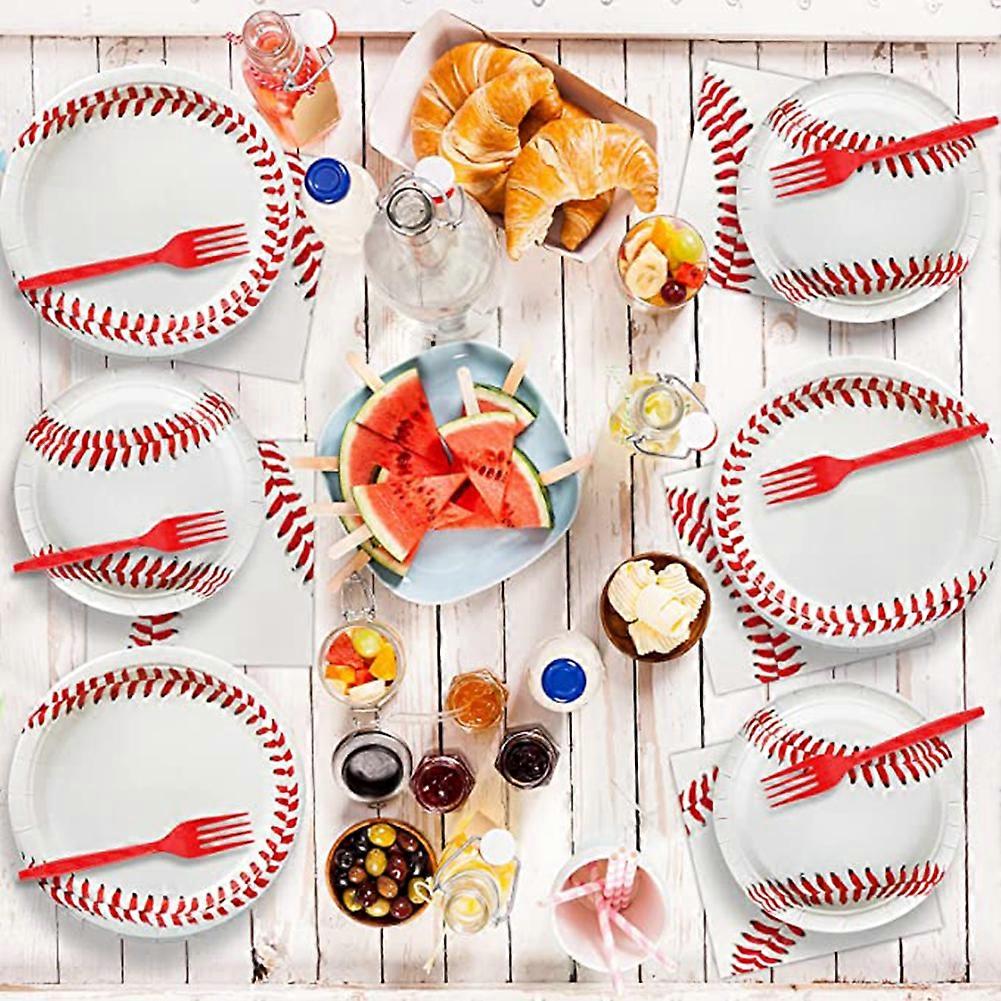 Baseball Party Tableware Set Baseball Theme Backdrop Decoration Set Boy\'s Birthday