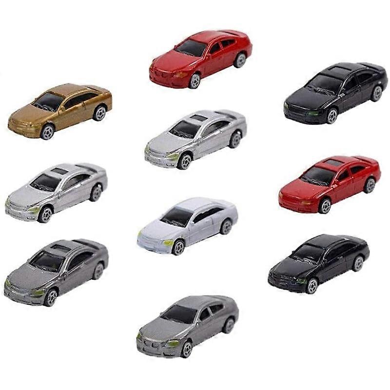 10 Pack 1 / 87 Mini Model Car Malt Bil Modeller Building Train Landskap Building Train Layout Set Modell