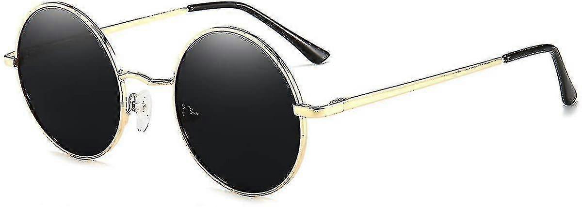 Vintage pyöreät John Lennon polarisoidut aurinkolasit miehille Naiset Circle Hippi Sunglasses_fs
