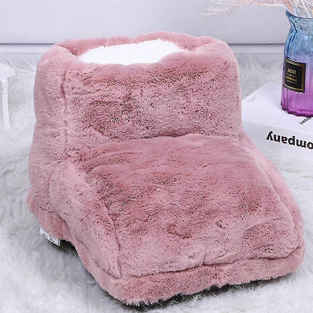 Electric Heated Foot Warmer With Heating Pad And Timing Function,pink