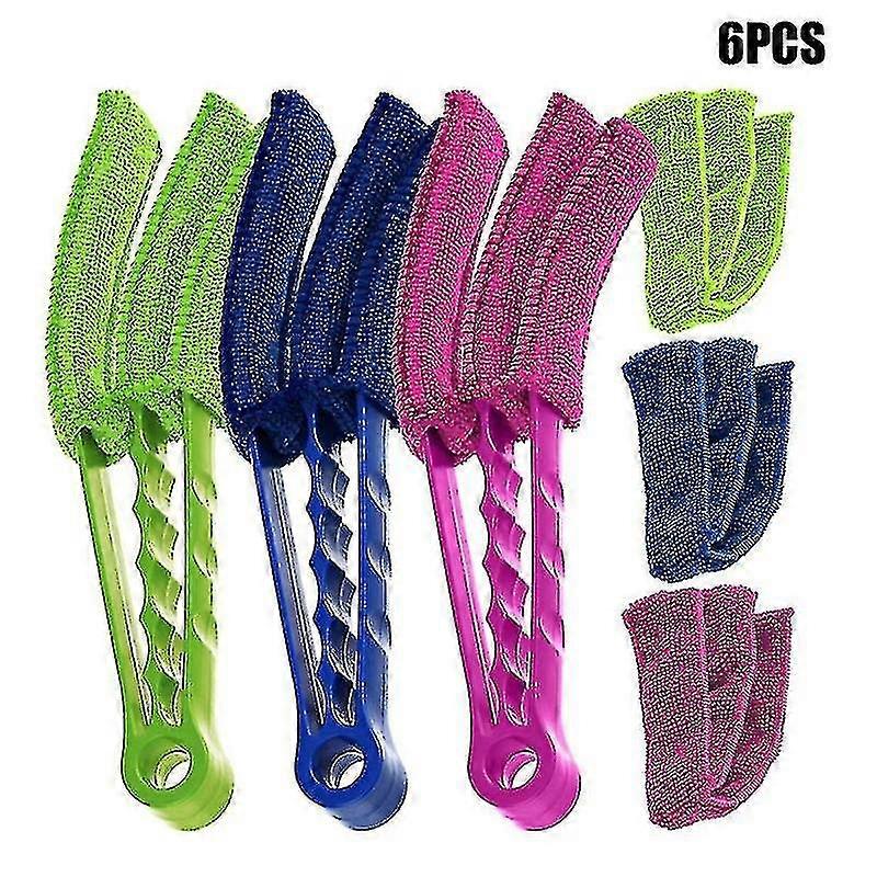 Venetian Blind Cleaner Tool, Blind Duster With 3 Washable Microfibre Sleeves,3 Blind Cleaners Cloth For Window Shutters(set Of 3 -multi Colour)-sfygv