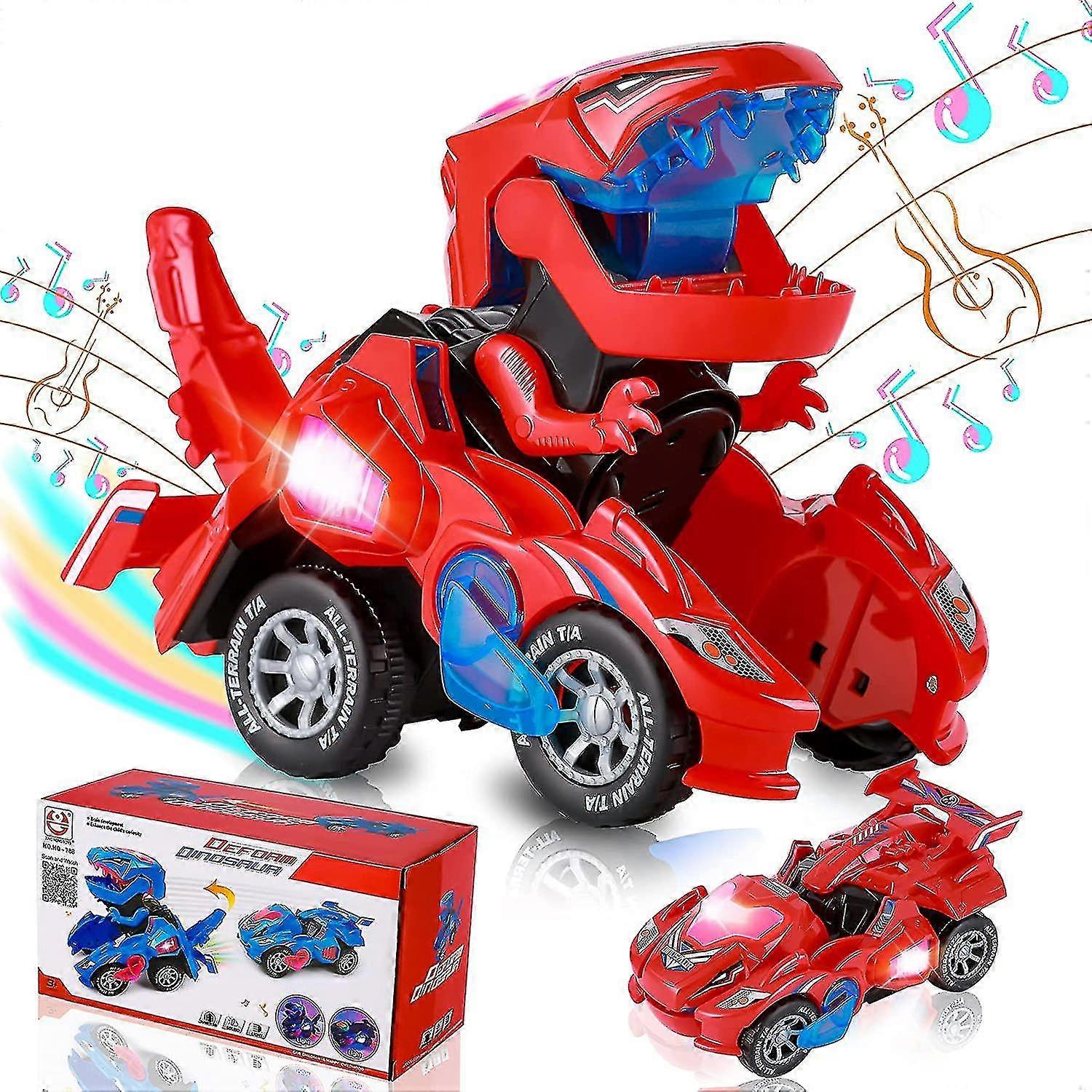 Transforming Dinosaur Car Toys, Transforming Dinosaur Led Car With Light And Music