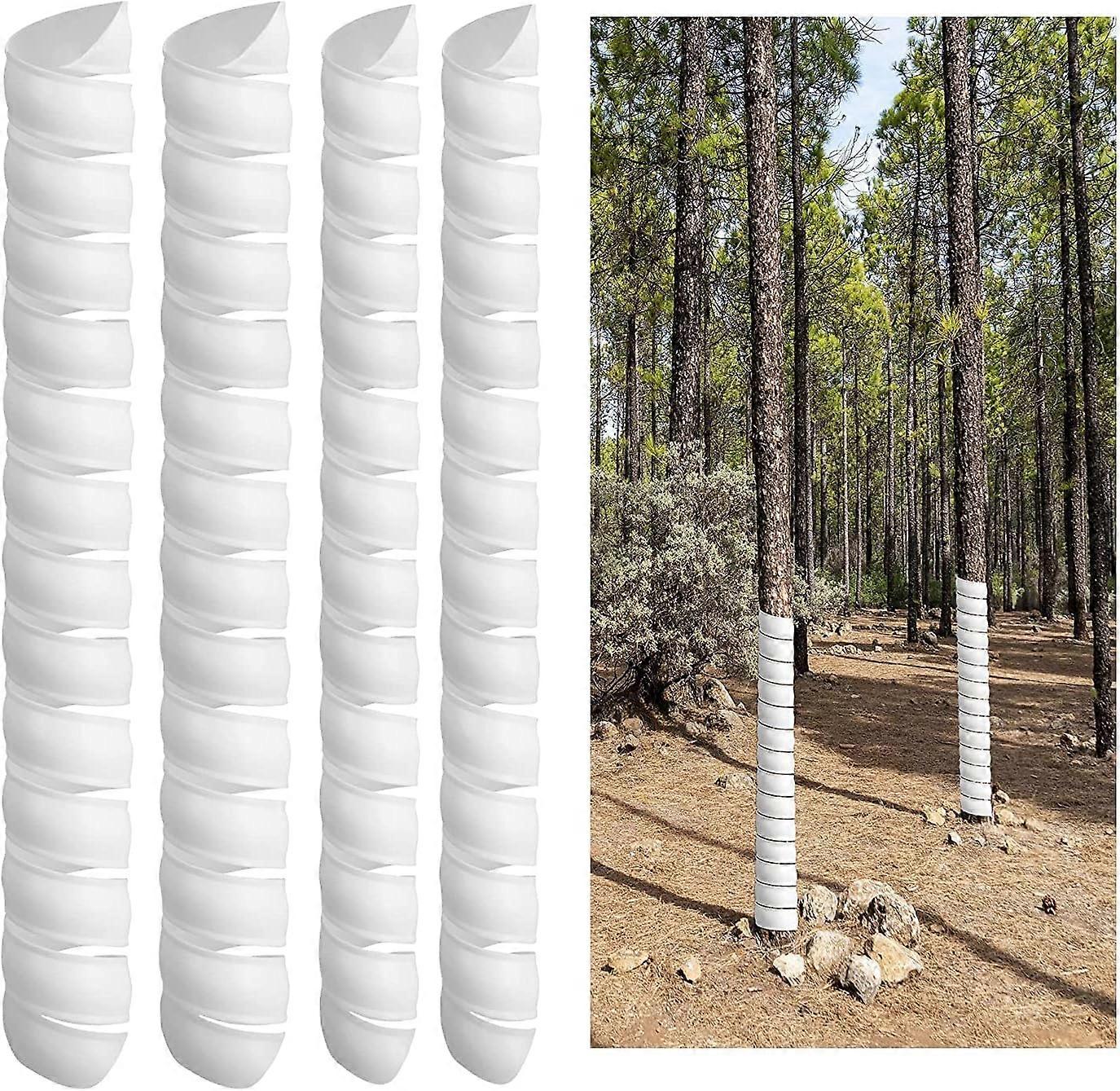 4 PCS Tree Trunk Protector-2 Size Plastic Spiral Tree Guard-Tree Bark Protector Tube Wraps to Protect Saplings Plants