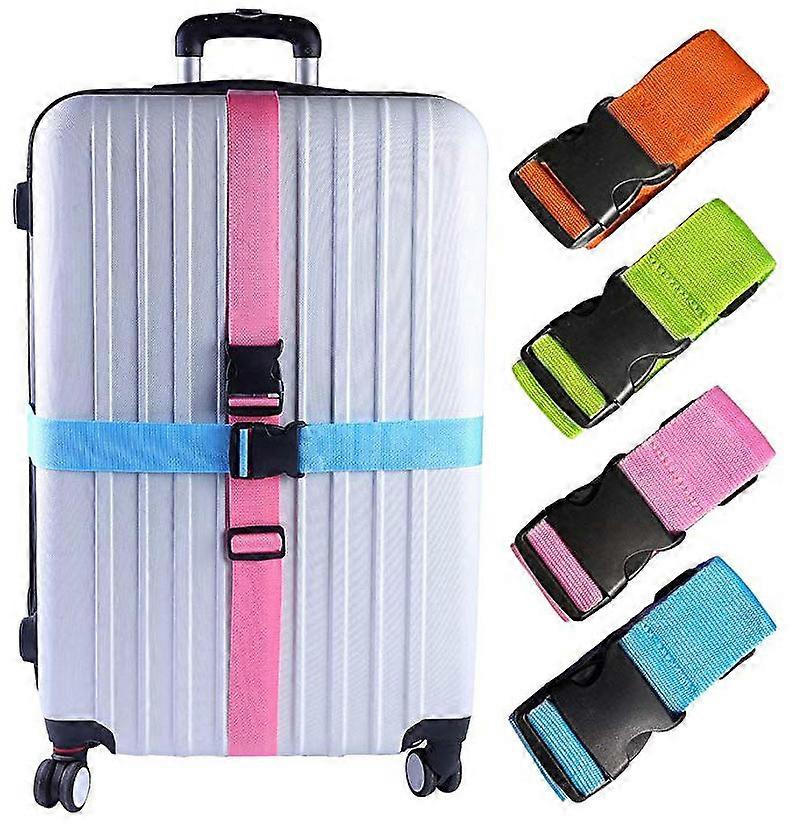 4パックラゲッジベルトスーツケース幅調整可能なパッキングベルトトラベルアクセサリー