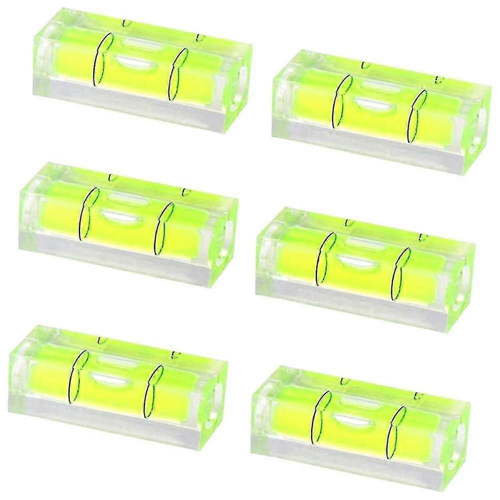 6pcs Mini Bubble Spirit Level 10x10x29mm Square Levels For Wall Frames Art Displays Hanging Rv Trip