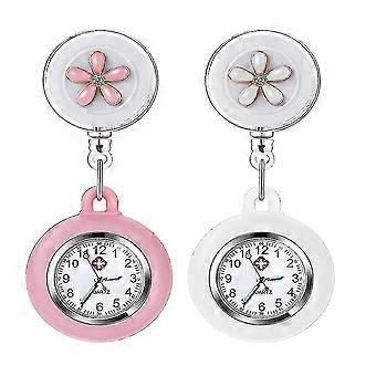 Verpleegster horloge zakhorloge lichtgevende handen vrouwen verpleeghorloge zakhorloge rekbare siliconen case