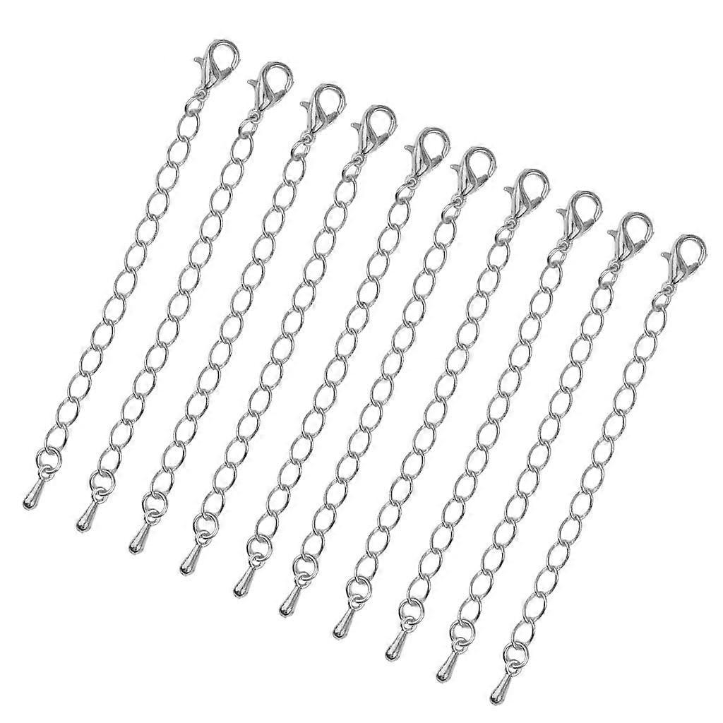 10 Pieces Alloy Extender Link Chains for DIY Jewellery Making Findings 75mm