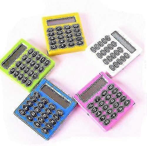 Pocket Calculator, 5 Pc 8 Digit Electronic Mini Portable Calculator For Math Education, Basic Office