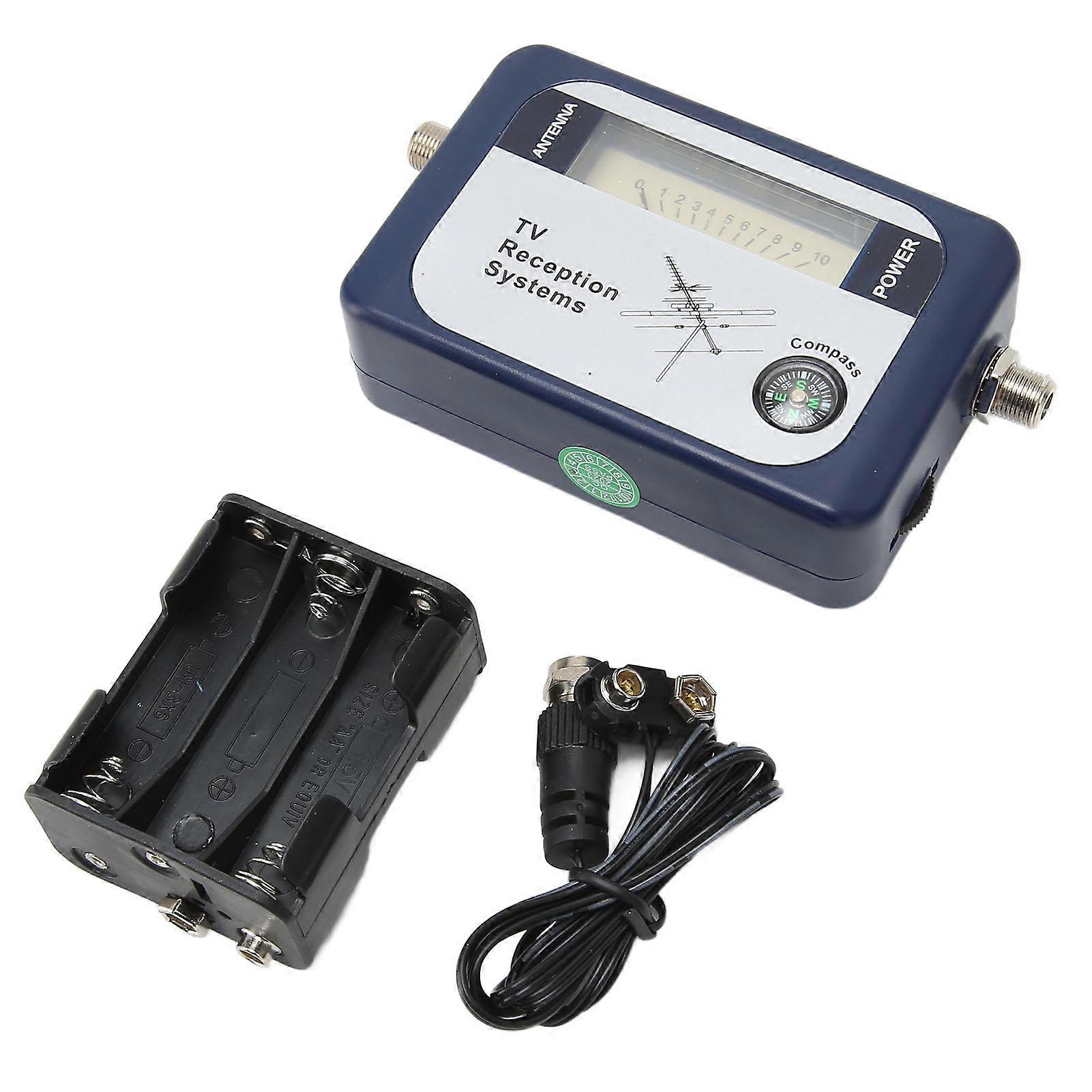 Digital Satellite Finder Backlight 170?860MHz TV Antenna Satellite Signal Finder Meter with Compass