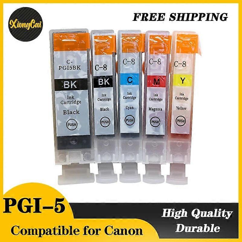 5 pz Cartucce di Inchiostro Compatibili PGI-5 CLI-8 PGI5 CLI8 per Canon PIXMA iP4200 iP4300 iP4500 MP500 iP5200 MP530 MP600 MP610 MP800