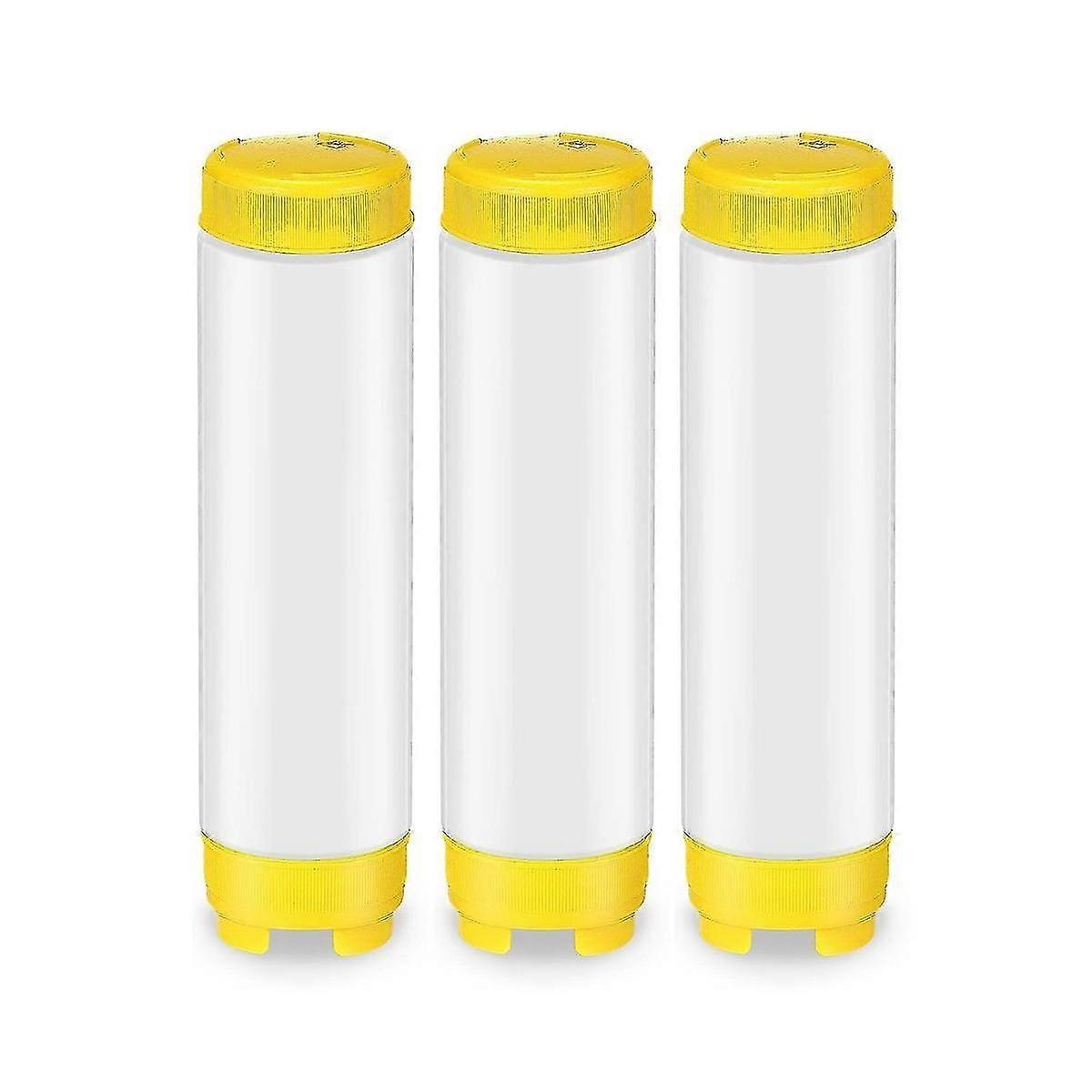 16oz Inverted Plastic Squeeze Bottles, Refillable Tip Valve Dispenser Condiment Squeeze For Sauces