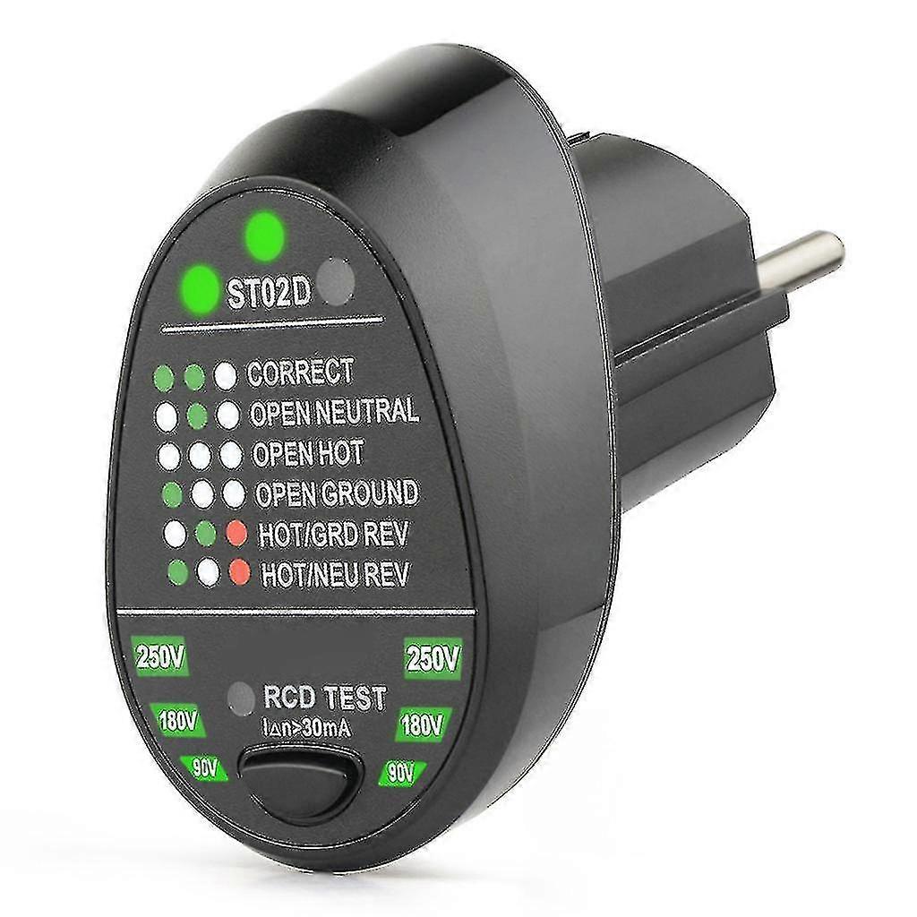Outlet Tester Socket Tester Gfci Circuit Polarity Voltage Detector Home Use