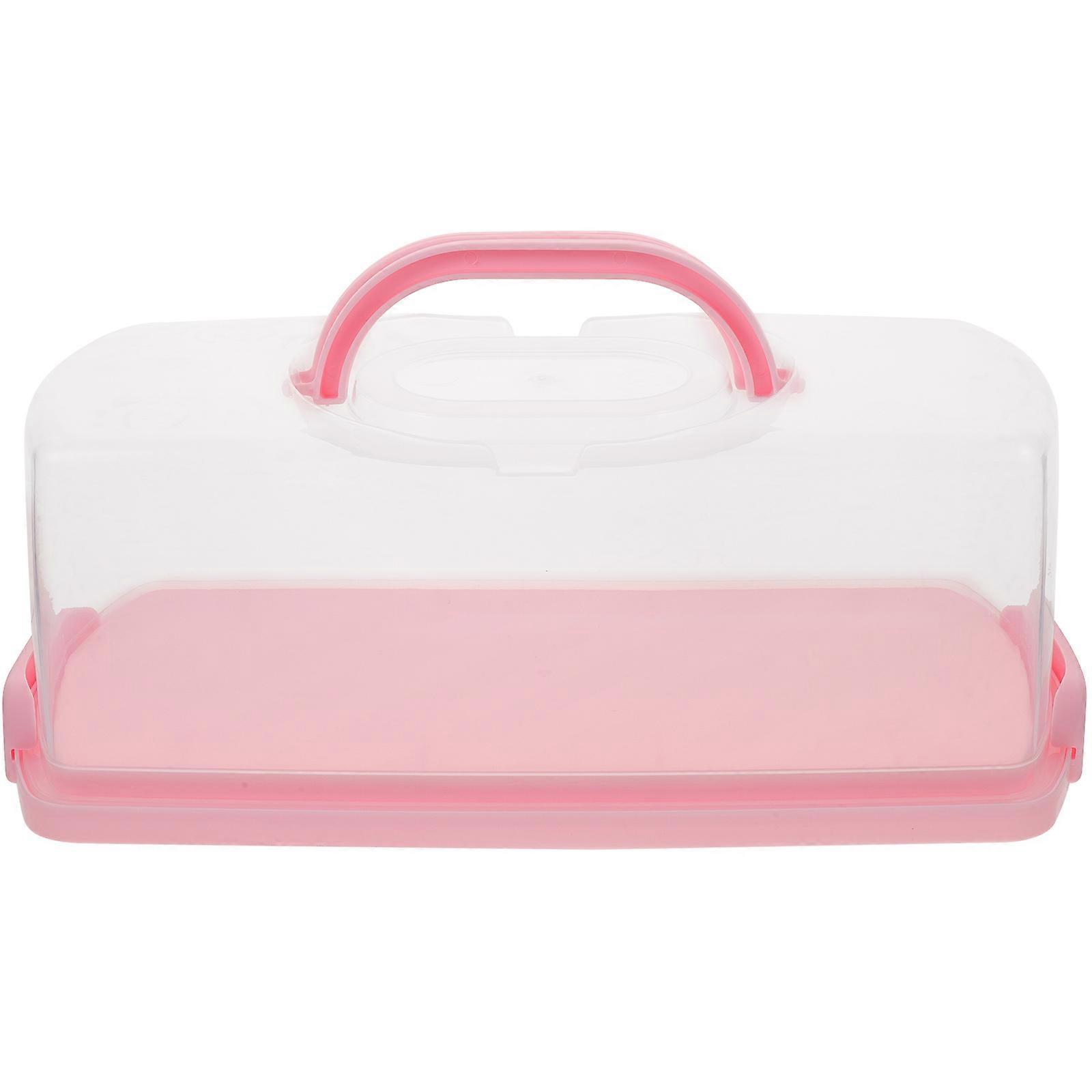 Cake Carrying Box Transparent Dessert Carrier Handheld Cake Box Multi-use Cake Packing Box