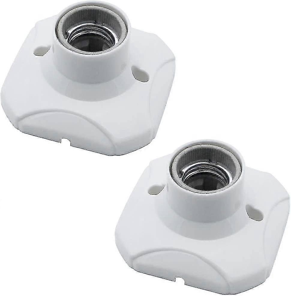 2pcs E27 Bulb Socket H Screw Square Ceramic Lamp Base For Bulb Halon Led Ing Diy Saving Ceiling Socket