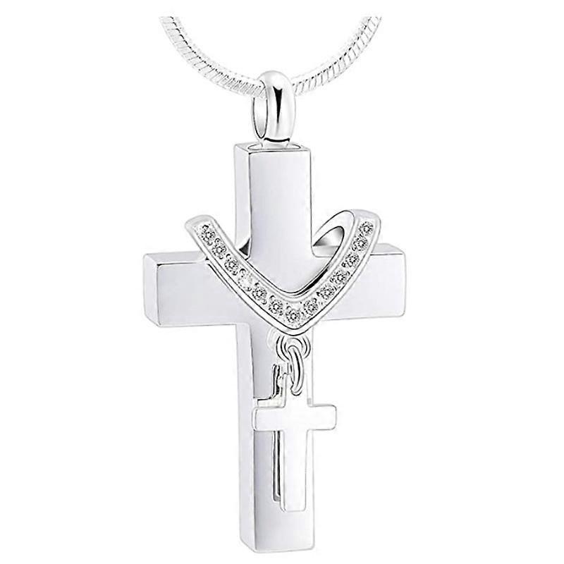 Stainless Steel Cross Memorial Necklace
