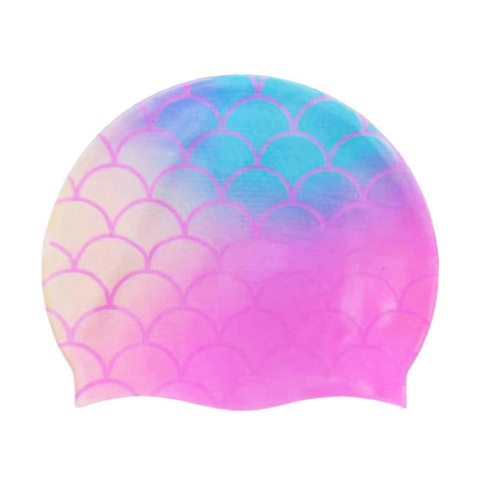 Kids Waterproof Silicone Swim Cap for Pool Beach