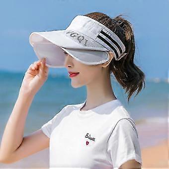 Sommer Frauen Krempe Verbreiterung Leeres Top Visier Sport