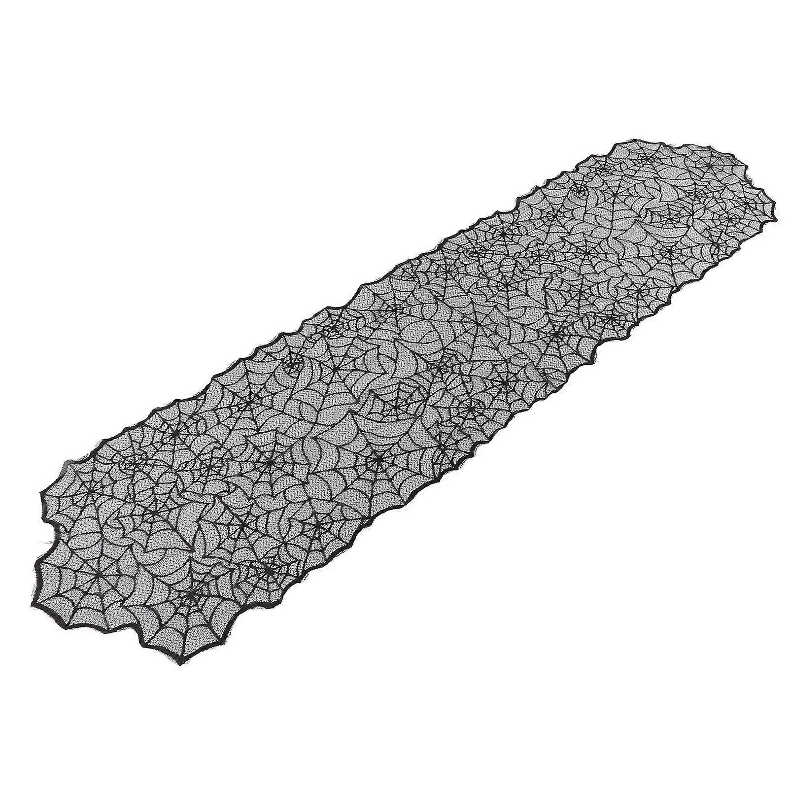 Decorative Tablecloth Spider Web Pattern Vintage Halloween Decoration Long Table Cloth