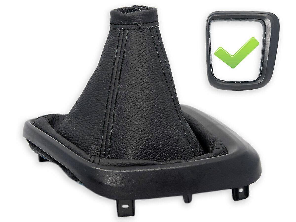 FOR FIAT TYPE 2015-2024 BLACK LEATHER SHIFT LEVER CASE + FRAME