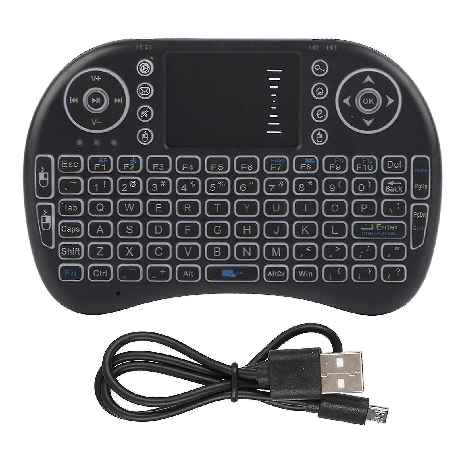 2.4G Wireless Mouse with Full Keyboard, Multimedia Control and White Backlight