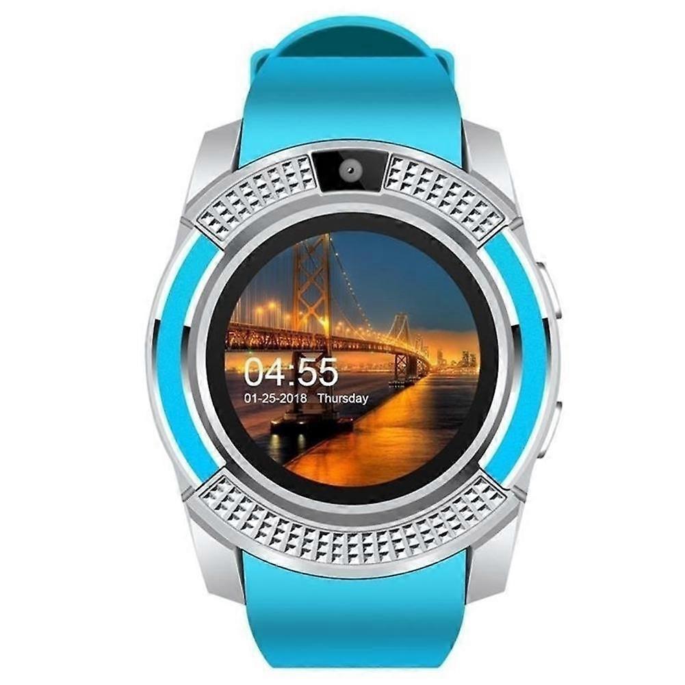 Round screen bluetooth synchronous sports pedometer bracelet call smart watch