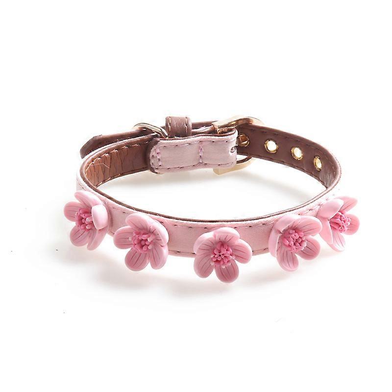 Flower Decorated Pet Collar, Durable Design for Dogs and Cats