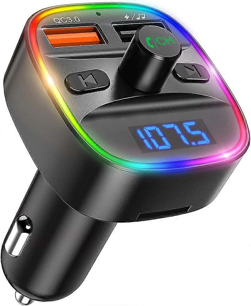 Bluetooth FM Transmitter, [Upgraded] Bluetooth V5.0 Wireless Radio Transmitter