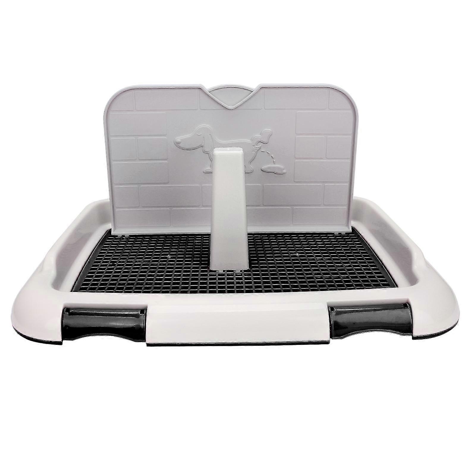 Indoor Dog Toilet Potty Tray for Puppies with Cat Fence for Scheduled Urination