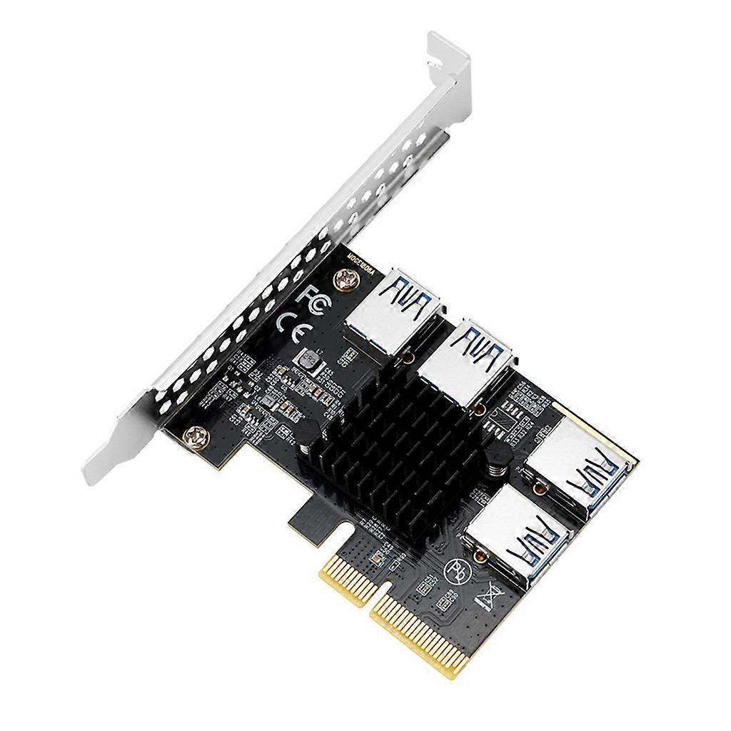 PCI-E 1 till 4 PCI-Express 4X riser-kort PCIE X4 till extern 4 PCI-E USB3-adapter