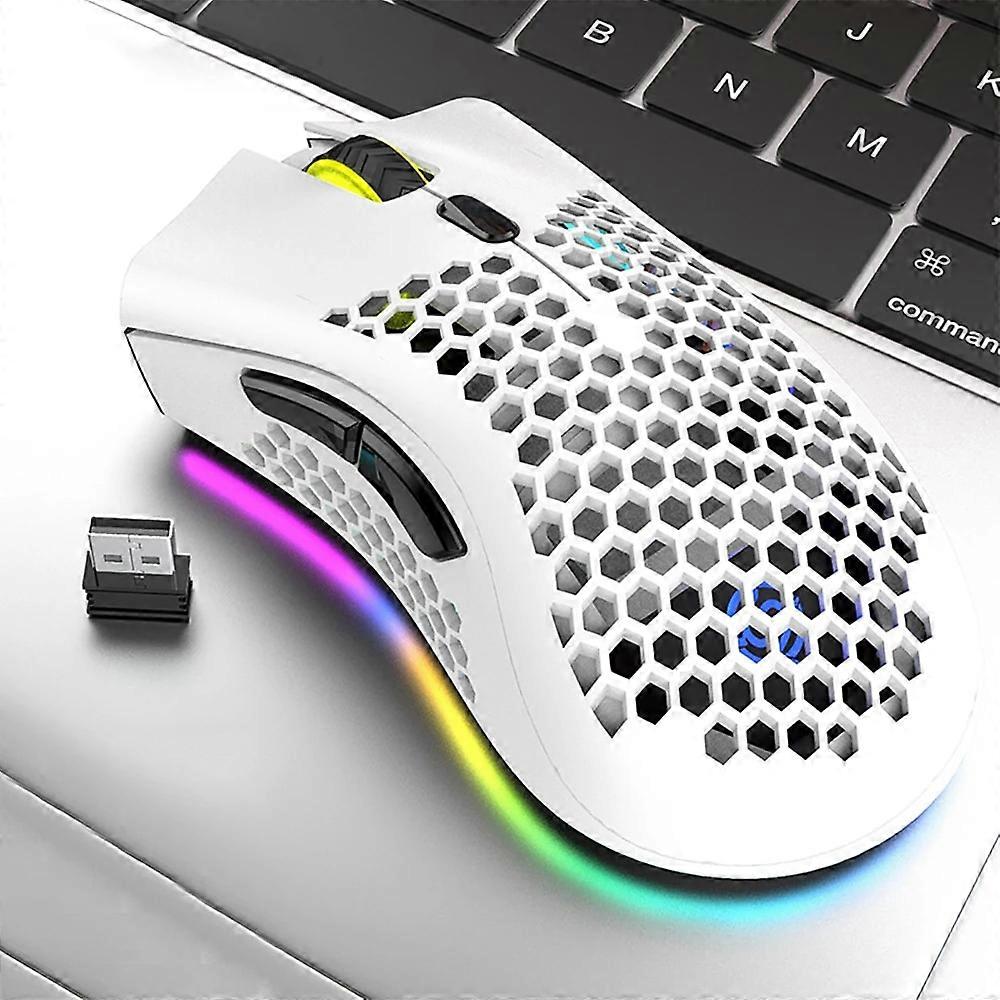 BM600 Rechargeable Gaming Mouse USB 2.4G Wireless RGB Light Honeycomb Gaming Mice Desktop Computer Notebook Laptop E~sports Mice Mice & Trackballs