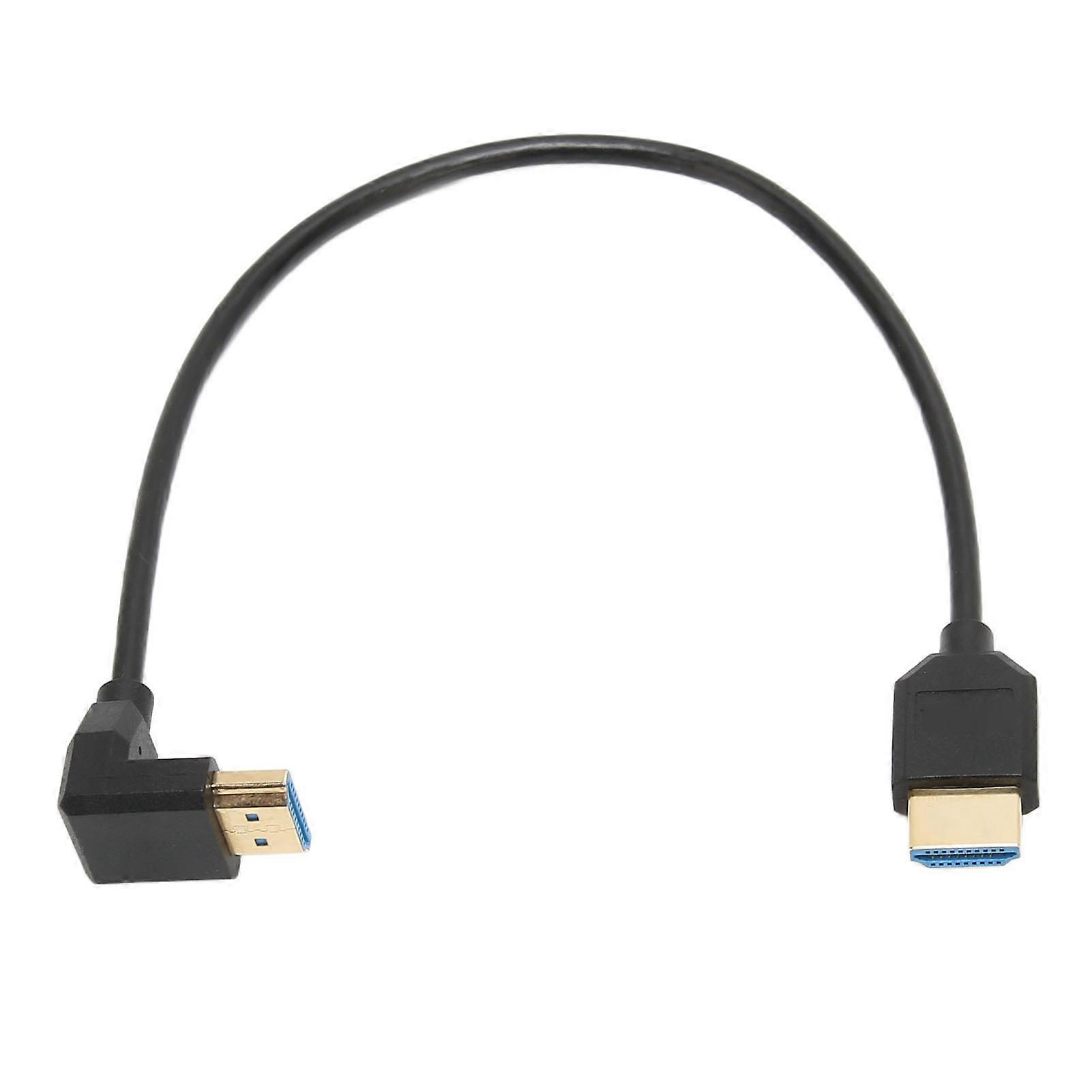 90 Degree HDMI Cable, 48Gbps, Gold Plated