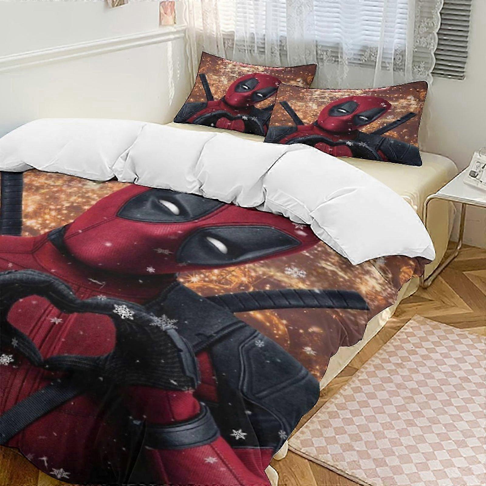 n246 Lakan Deaool dunpåslakan Sängkläder i mikrofiber Lättvikt3-delat setLätt och bekväm (1 påslakan och 2 örngott) Var