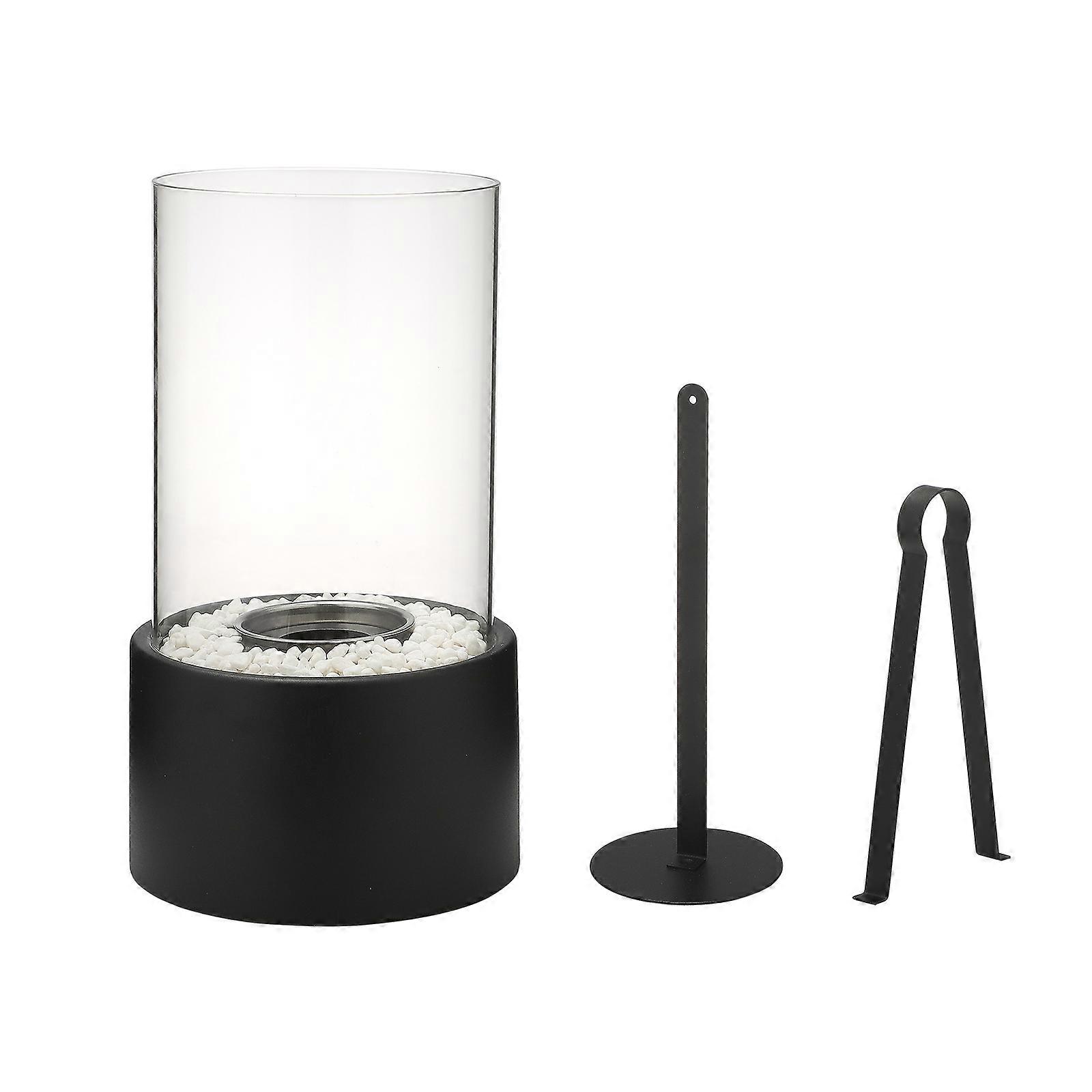 ガラス管付きテーブル暖炉バイオエタノール暖炉ポータブル屋外ファイヤーボウルインナーカップ付きクリーン環境にやさしい